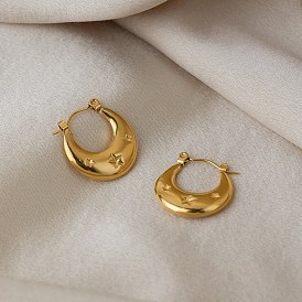 304 серьги из нержавеющей стали для женщин, звезда картины