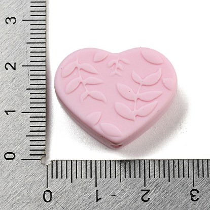 Silicone Focal Beads, Silicone Teething Beads, Heart
