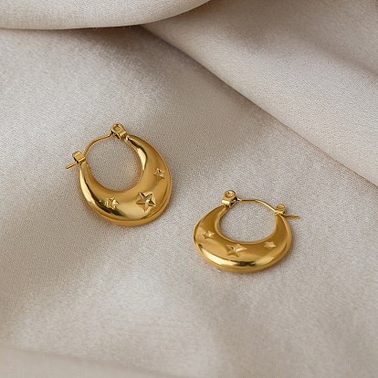 304 серьги из нержавеющей стали для женщин, звезда картины