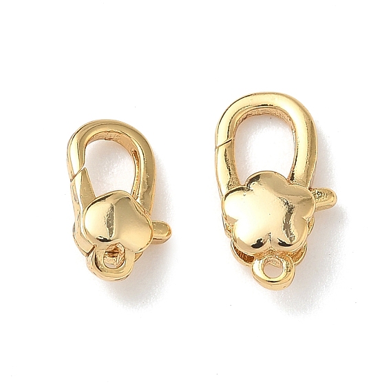 Карабин-лобстеры, латунные, без никеля , реальный 18 k позолоченный