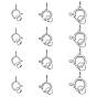 12 шт. 3 размер 925 застежки-кольца из стерлингового серебра, с 12 открытыми соединительными кольцами