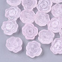 Transparent Spray Painted Glass Beads, Flower