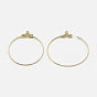 Brass Pendants, Hoop Earring Findings, Ring, Real 18K Gold Plated