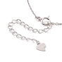 Sterling Silver Clover Pendant Necklace with Clear Cubic Zirconia for Women
