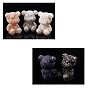 Медвежья смола с кусочками натуральных смешанных драгоценных камней внутри витринных украшений, фигурка для украшения дома