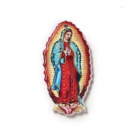 Double-sided Printed Acrylic Pendants, Virgin Mary Charm