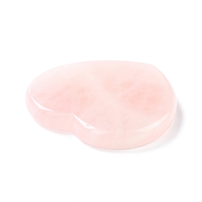 Natural Rose Quartz Cup Mats, Heart