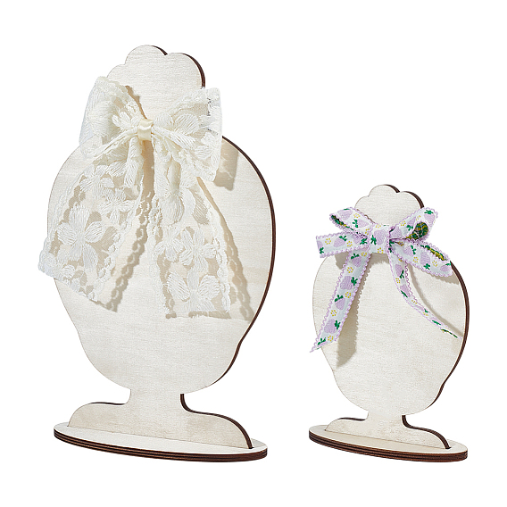 2 сумки 2 стили симпатичная стойка для хранения заколок из фанеры в форме головы девушки, деревянные держатели для заколок для волос