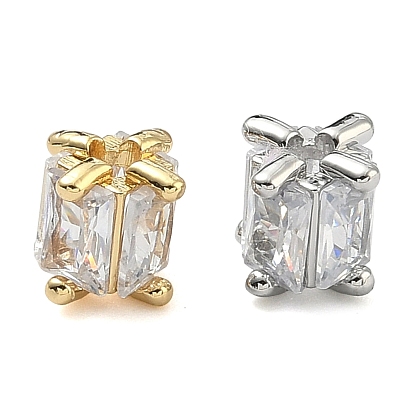 Латунные микропаве из прозрачного кубического циркония, без кадмия и без свинца, стойки покрытие, долговечный, прямоугольные