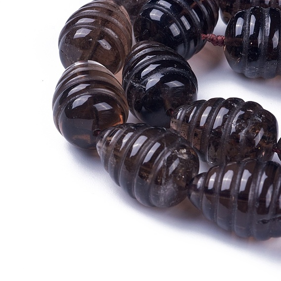 Natural Smoky Quartz Beads Strands, Drop, Beehive Beads
