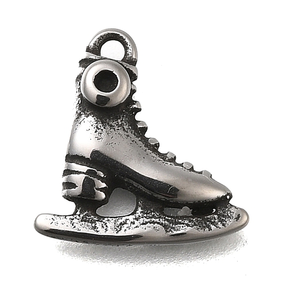 304 Настройки горный хрусталь из нержавеющей стали кулон, ледяные коньки очарование