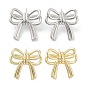 Rack Plating Brass Stud Earring, Cadmium Free & Lead Free, Long-Lasting Plated, Bowknot