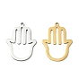 201 Stainless Steel Pendants, Palm Charms, Cut-Out