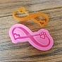 Valentine's Day Theme DIY Silicone Pendant Molds, Infinity with Heart & Paw