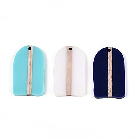 Кулоны из непрозрачной смолы и дерева, арка