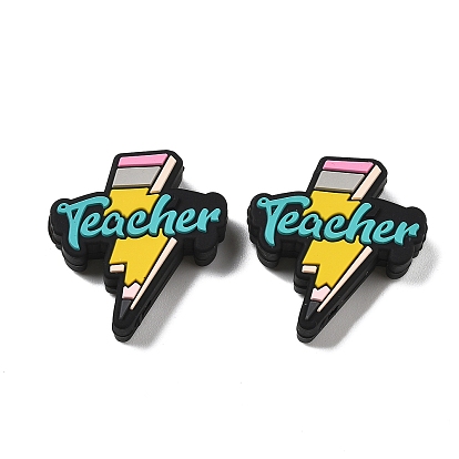 Силиконовые фокусные бусины ко Дню учителя, изготовление ожерелий diy, карандаш со словом учитель