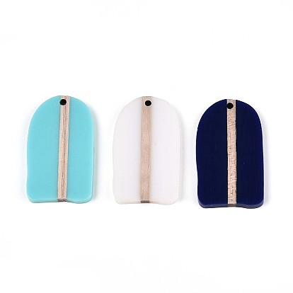 Кулоны из непрозрачной смолы и дерева, арка