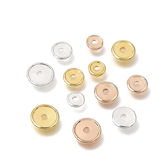 Brass Beads, Disc, Rack Plating, Long-Lasting Plated