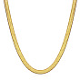18K Gold Plated Stainless Steel Snake Bone Chain Necklace for Women