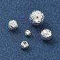 304 Stainless Steel Hammered Round Spacer Beads, Ion Plating(IP)