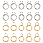 20Pcs 2 Colors Alloy Spring Gate Ring, with Loop, Circle Key Rings, for Handbag Ornaments Decoration, Cadmium Free & Lead Free