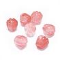Autumn Theme Cherry Quartz Glass Beads, Pumpkin