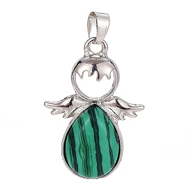 Драгоценный камень подвески, с фурнитурой сплавочной платины тон, ангел