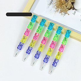 Funny Detachable Plastic Pencils, Bear with Smiling Face