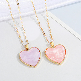 Minimalist Heart Necklace for Women - Versatile Love Pendant Collarbone Chain Jewelry