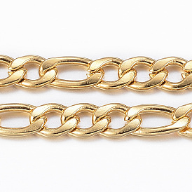 Ионное покрытие (ip) 304 цепи Фигаро из нержавеющей стали, несварные, с катушкой