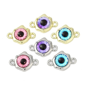 Прелести соединителя сплава, глаз, со смолой и печатью, без свинца, без кадмии и без никеля, стойки покрытие