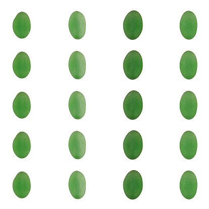 Fluorescence Frosted Glass Beads, No Hole Beads, Oval