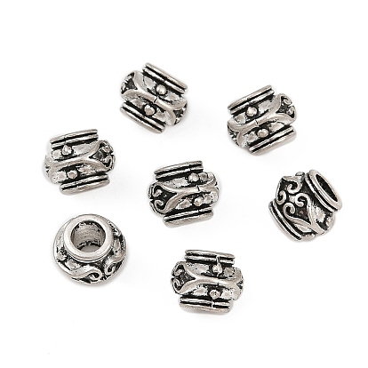 Сплавочные овальные бусины тибетского стиля , рондель, без кадмия и без свинца