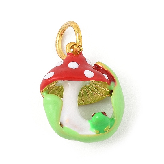 Подвески из эмали и сплава, гриб, с целью перехода в кольце