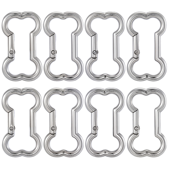 10шт. цинковый сплав карабины для скалолазания, пружинные затворы, кость