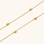 Stainless Steel 18K Gold Plated Heart Pendant Necklace for Women - Versatile Collarbone Chain