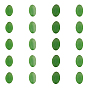 Fluorescence Frosted Glass Beads, No Hole Beads, Oval