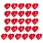 52piezas 2bolsas parches de ropa de poliéster, corazón con letra a~z