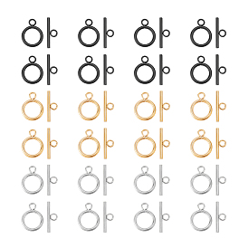 24 шт. 3 цвета 304 застежки-тоглы из нержавеющей стали, круглые кольца