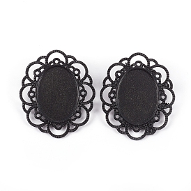 Zinc Alloy Brooch Findings, Flower