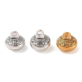 Tibetan Style Alloy Charms, Cadmium Free & Lead Free, Round