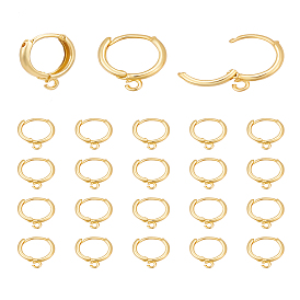 20Accesorios para pendientes de aro de latón, con bucle