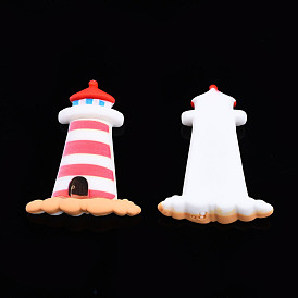 Opaque Resin Cabochons, Nautical Theme, Lighthouse