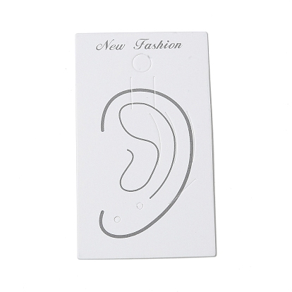 Ear Print Paper Earring Display Cards, Jewelry Display Cards for Earrings, Rectangle