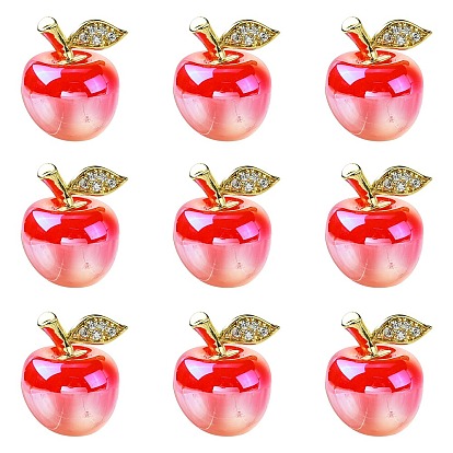 Подвески из легированной смолы, яблоко, AB цвет