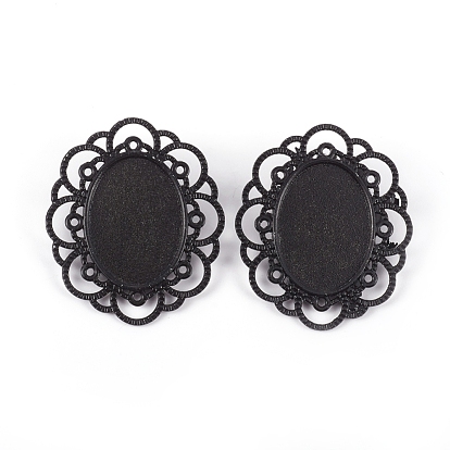 Zinc Alloy Brooch Findings, Flower