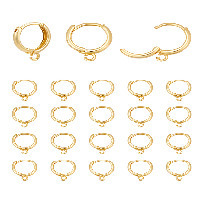 20Accesorios para pendientes de aro de latón, con bucle