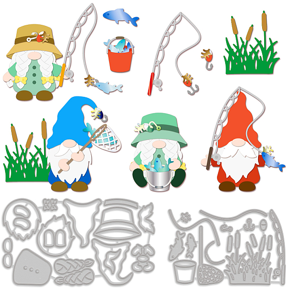 Трафареты для резки углеродистой стали на тему рыбалки, для diy scrapbooking, Фотоальбом, декоративная бумага для тиснения, цвет нержавеющей стали