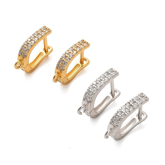 925 фурнитура для сережек-русалок из стерлингового серебра с кубическим цирконием, с петлей