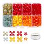 DIY-Schmuck machen Kits, inklusive transparenter Acrylperlen, Acryl europäischen Perlen, Würfel Glasperlen, Elastische Kordel Kristallschnur Kristall Faden